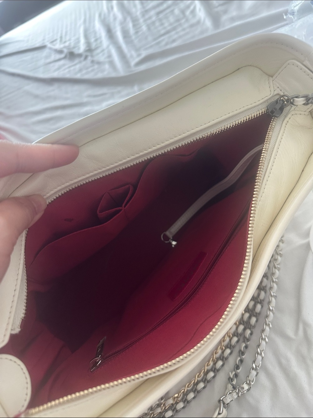 Authentic Chanel Gabrielle Medium in Dirty White Colour - Picture 9 of 11